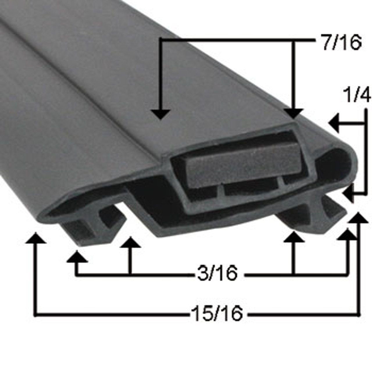 Aftermarket Anthony Door Gasket Profile 612 21 3/4 x 51 1/4