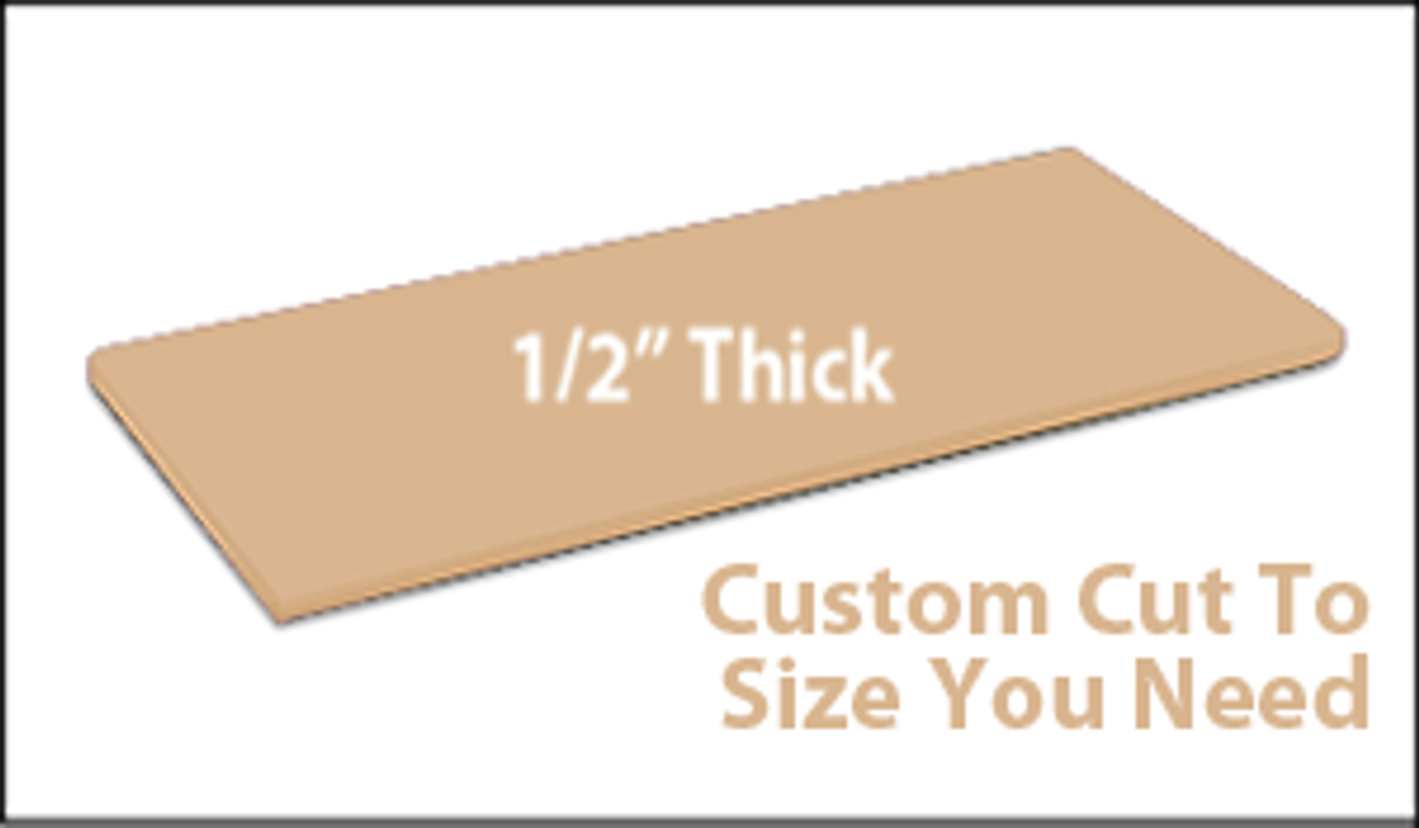 Custom Plastic HDPE White Cutting Board 1/2 Thick