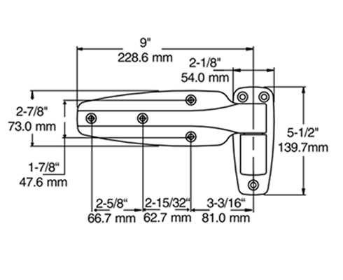 Kason 1245 Series Cam-Rise Hinge