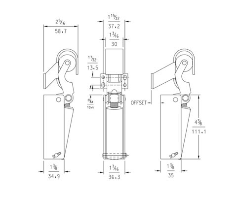 Kason 1092 Hydraulic Door Closer with hook