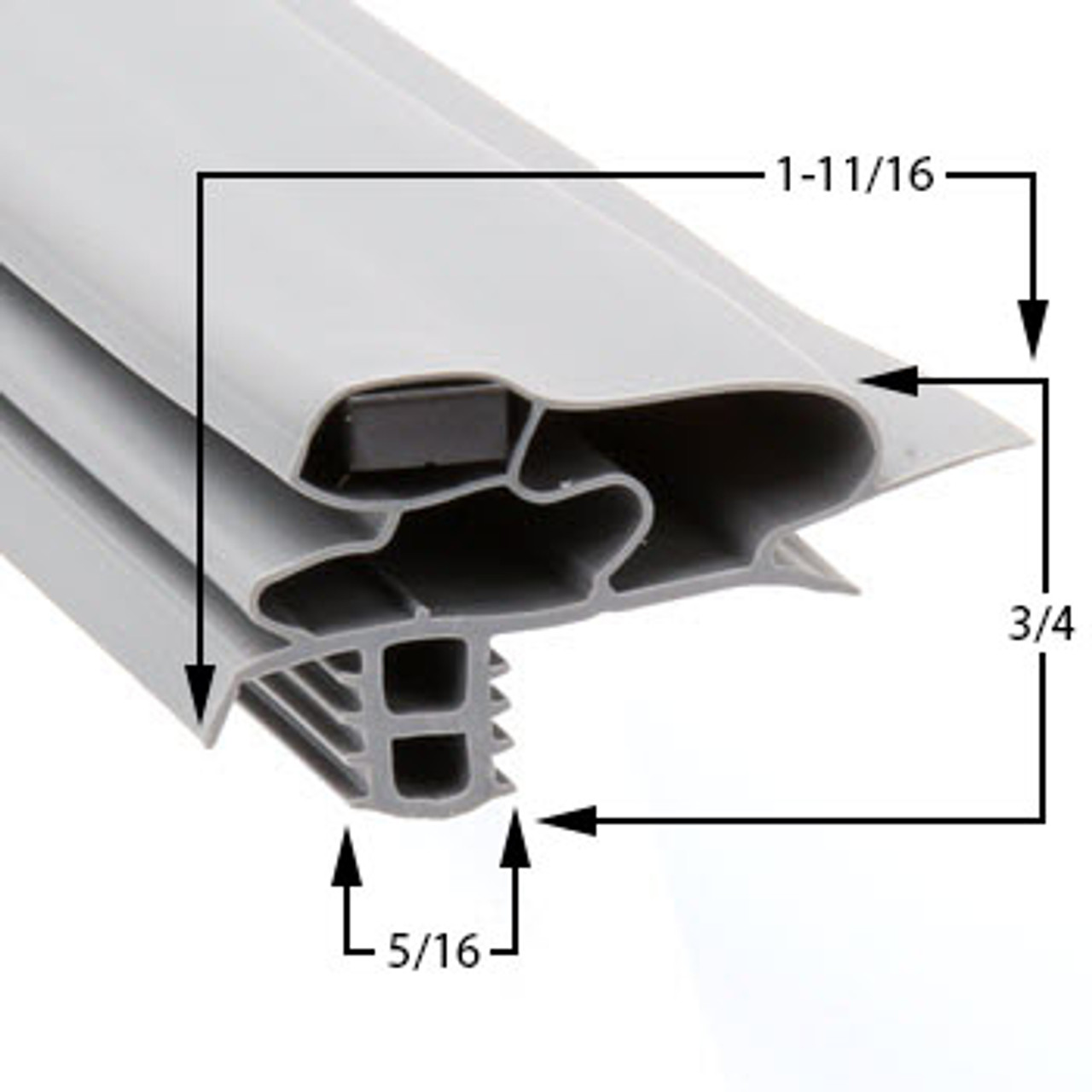 Delfield Door Gasket Profile 618 25 3/8 X 28 7/16-1701516, GUR60P, GUF60P, GUR24P, GUF48P, GUR48P, GUR72P-2