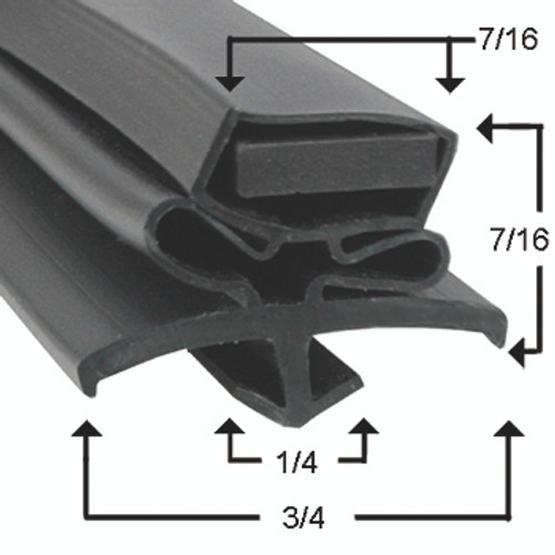 Kelvinator Door Gasket Profile 016 30 1/4 x 62 3/4 -2