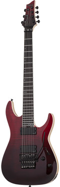 Schecter C-7 FR SLS Elite Electric Guitar in Blood Burst - SCH-GTR-1374-Schecter-C-7-FR-SLS-Elite-Blood-Burst-Angle.jpg