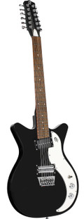 Danelectro 59X12 12-String Electric Guitar in Black - DC59X12BK-Angle.jpg