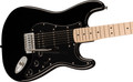 Squier Sonic Stratocaster HSS Electric Guitar in Black - 0373203506-Squier-Sonic-Stratocaster-HSS-Black-Angle.jpg
