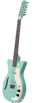 Danelectro Vintage 12-String Electric Guitar in Dark Aqua - DC59AQU-12-Angle.jpg