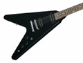 Gibson USA '80s Flying V Electric Guitar in Ebony - DSVE00EBCH1-Gibson-80s-Flying-V-Ebony-Angle.jpg