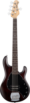 Sterling by Music Man StingRay Ray5 5-String Bass Guitar in Walnut Satin - 462799-Ray5_WS_Front.jpg