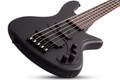 Schecter Stiletto Stealth 5-String Bass Guitar in Satin Black - STILETTO STEALTH 5 SBK LAYING.jpg