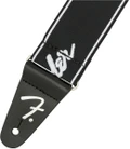 Fender WeighLess 2" Running Logo Strap in Black/White - 319769-1548760033241.jpg