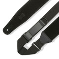 Levy's MRHSP-BLK Right Height Suede Padded Guitar Strap In Black - 380225-Levys Right Height Suede Leather Padded Black 4.jpg
