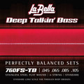 La Bella 760FS Deep Talkin' Bass Flat Wound Thru-Body Bass Strings - 45-105 - 448354-19760FSTB.jpg