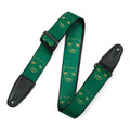 Levy Prints Polyester Guitar Strap in Green Mustard Skull - 444342-1621513142283.jpg