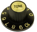Boston Guitar Parts Witch Hat Knob with Gold cap black tone - KG-260-T-KG-260-T-Boston-Guitar-Parts-Witch-Hat-Knob-Gold-Top-Tone.jpg