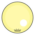 Remo Powerstroke 3 Colortone Bass Drum Head - Yellow - 22" - with 5" Offset Hole - 449520-P3-1322-CT-YEOH.jpg