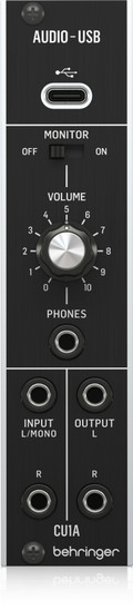 Behringer CU1A Ultra-Low Latency 2 In/2 Out USB/Audio Interface for Eurorack Module - 0720-ADO86-001-Behringer_CU1A_Interface_Front.jpg