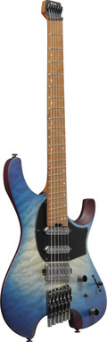 Ibanez QX54QM-BSM Q Series Headless Electric Guitar HSS in Blue Sphere Burst Matte with Slanted Frets - QX54QM-BSM-4.jpg