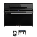 Roland LX-6-PE Home Piano in Polished Ebony Bundle with Headphones and Bench - BUN-LX6PE-STAND.jpg