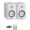 Yamaha HS5 Monitor Bundle in White with RoXdon Monitor Pads and Cables - 432584-BUN-HS5W-FOAM.jpg