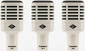 Universal Audio SD-3 Dynamic Microphone (3-Pack) with Hemisphere Modeling - MIC-UASD-3X3-SD-3_Front_3_Pack.jpg