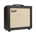 Supro Amulet 15w 110 Combo Amp In Black Scandia - 1612RT-Supro-Amulet-Vintage-Amp-15W-Black-Scandia-Front-Left.jpg