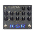 KSR Vesta 3 Channel 80s 90s Preamp Pedal - KSR-VESTA-ksr-vesta-front_led-on-blue.jpg