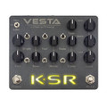 KSR Vesta 3 Channel 80s 90s Preamp Pedal - KSR-VESTA-ksr-vesta-front_led-on-yellow.jpg