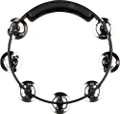 Meinl 8in Tour Tambourine Single Row Stainless Steel Jingles Black - HTT8BK-HTT8BK_3.jpg