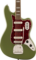Squier Limited Edition Classic Vibe Bass VI in Olive Green, Matching Headstock - 0374582576 (1).jpg