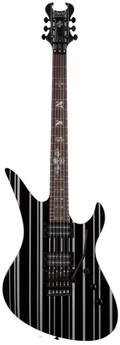 Schecter Synyster Standard Electric Guitar in Black with Silver Pinstripes - Synyster Standard.Gloss Black with Silver Pinstripes.01.jpg