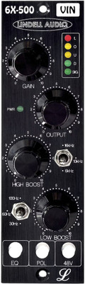 Lindell Audio 6X500VIN 1 Channel Transformer Vintage Coupled Mic Pre / EQ 500 SERIES - 6X500VIN - Front.jpg