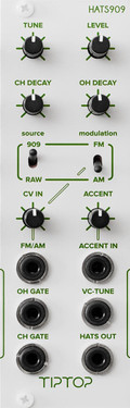 TipTop Audio - HATS909 TR909 Hi-Hats Generator - TIPTOP-HATS909-TIPTOP-HATS909_Front.jpg