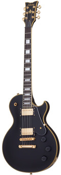 Schecter SOLO-II Custom Electric Guitar in Aged Black Satin - Front.jpg