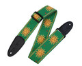 Levys Sun Motif Weave w Leather Backing - Yellow on Green - LEV-STP-MPJG-SUN-GRN.jpg