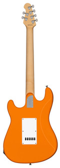 Sterling by Music Man Sub Cutlass CT20 HSS in Sunrise Orange with Amaranth Neck - ST-CT20HSS-SRO-A1-REAR-FULL.jpg