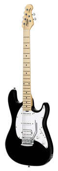Sterling by Music Man Sub Cutlass CT20 HSS in Black with Maple Neck - ST-CT20HSS-BK-M1-ANGLED-RIGHT.jpg