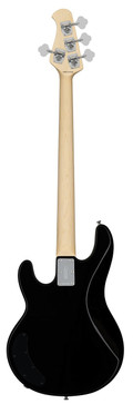 Sterling by Music Man Ray2 StingRay Bass Guitar in Black with Maple Neck - ST-RAY2-BK-M1-REAR-FULL.jpg