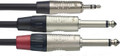 Stagg REAN Stereo Mini Jack to 2 x Mono Jack Splitter Cable - 3M - NYC3MPS2PR - Connectors.jpg
