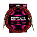Ernie Ball Braided Instrument Cable Straight/Straight 10ft in Red/Black - P06394.jpg