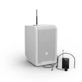 LD Systems ANNY 8 HHD B8 W battery powered PA Speaker + Mixer + Headset Microphone in Pure White - LDANNY8BPHB8W (1).jpg