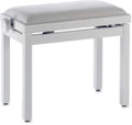 Stagg Rise & Fall High Gloss White Piano Bench with White Ribbed Velvet Top - PB39WHPVWH.jpg