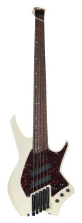 Hils HNB5 Headless 5-String Bass Guitar Fan Fret in Gloss Ivory Silent Bundle  - DSC_8004_PNG__02833.jpg