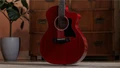 Taylor 224ce Special Edition Electro Acoustic in Trans Red - 224CE-RED (6).jpg