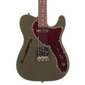 Squier Limited Edition Classic Vibe '60s Telecaster Thinline Electric Guitar in Dark Olive Green  - IMGL4777 (1).jpg