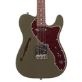 Squier Limited Edition Classic Vibe '60s Telecaster Thinline Electric Guitar in Dark Olive Green  - IMGL4777 (1).jpg