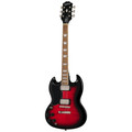 Epiphone Inspired by Gibson SG Tribute Plus Left Handed Electric Guitar in Cherry Burst - E1SGTPCBNH1L-Front.jpg
