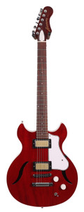 Second Hand Harmony Comet Semi-Hollow Electric Guitar in Trans Red 449 - SH-241-5449 (3).jpg