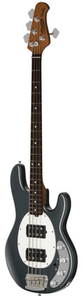 Sterling by Music Man StingRay RAY34 HH Bass Guitar in Charcoal Frost - RAY34HHCFRR2-Angle.jpg