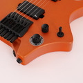 B Stock : Hils HN3 Headless Guitar in Satin Metallic Coral Orange 0 Finish crack by nck-heel join 002 - B-HN3SMCO-0002 (10).jpg