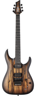 Schecter C-1 FR-S Pale Moon Electric Guitar in Natural Satin Black Burst - SCH-GTR-693-Front.jpg